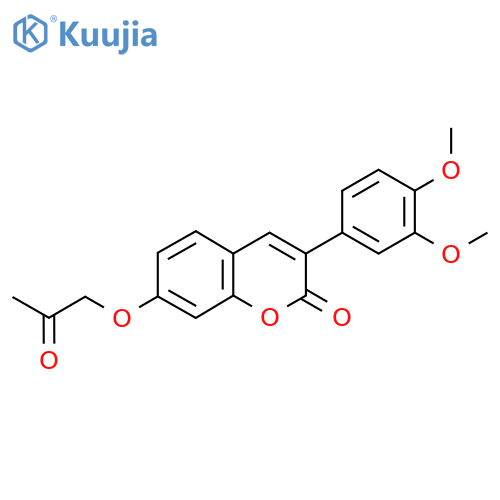 3-(3,4-dimethoxyphenyl)-7-(2-oxopropoxy)-2H-chromen-2-one structure