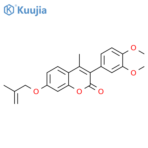 3-(3,4-dimethoxyphenyl)-4-methyl-7-(2-methylprop-2-en-1-yl)oxy-2H-chromen-2-one structure