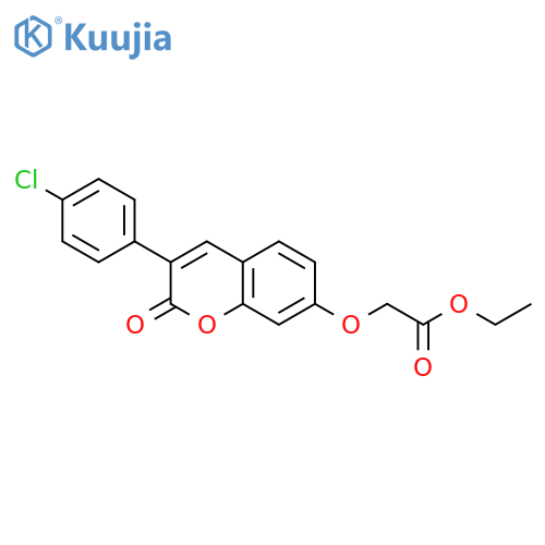 ethyl 2-{3-(4-chlorophenyl)-2-oxo-2H-chromen-7-yloxy}acetate structure