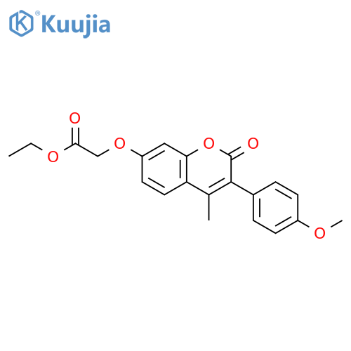 ethyl 2-{3-(4-methoxyphenyl)-4-methyl-2-oxo-2H-chromen-7-yloxy}acetate structure