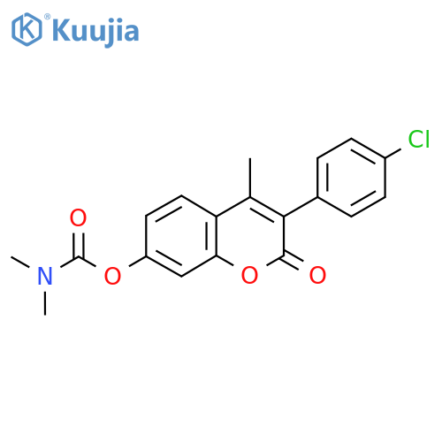 3-(4-chlorophenyl)-4-methyl-2-oxo-2H-chromen-7-yl N,N-dimethylcarbamate structure