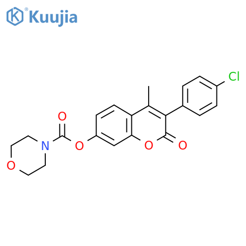 3-(4-chlorophenyl)-4-methyl-2-oxo-2H-chromen-7-yl morpholine-4-carboxylate structure