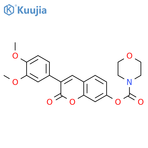 3-(3,4-dimethoxyphenyl)-2-oxo-2H-chromen-7-yl morpholine-4-carboxylate structure