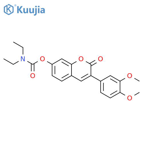 3-(3,4-dimethoxyphenyl)-2-oxo-2H-chromen-7-yl N,N-diethylcarbamate structure