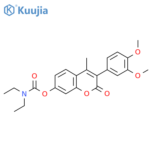 3-(3,4-dimethoxyphenyl)-4-methyl-2-oxo-2H-chromen-7-yl N,N-diethylcarbamate structure