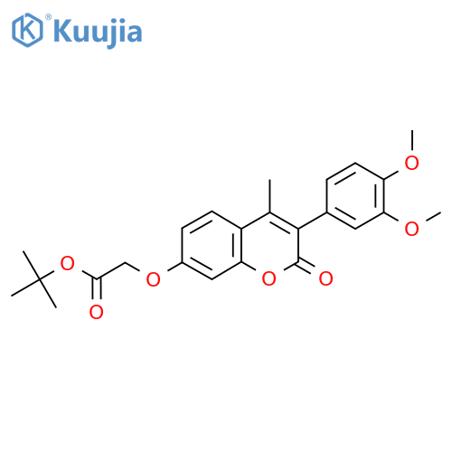 tert-butyl 2-{3-(3,4-dimethoxyphenyl)-4-methyl-2-oxo-2H-chromen-7-yloxy}acetate structure