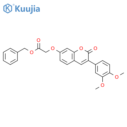 benzyl 2-{3-(3,4-dimethoxyphenyl)-2-oxo-2H-chromen-7-yloxy}acetate structure