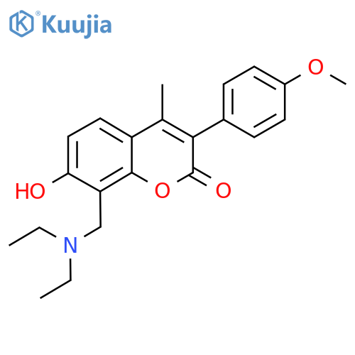 8-(diethylamino)methyl-7-hydroxy-3-(4-methoxyphenyl)-4-methyl-2H-chromen-2-one structure