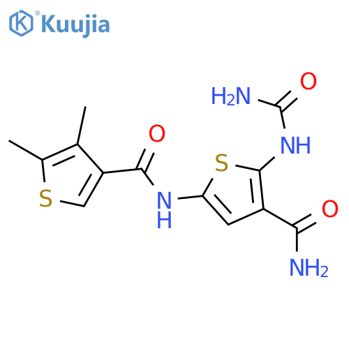 3-Thiophenecarboxamide,N-[4-(aminocarbonyl)-5-[(aminocarbonyl)amino]-2-thienyl]-4,5-dimethyl- structure