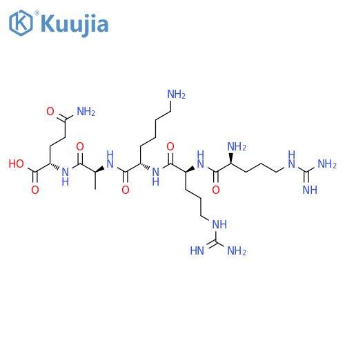 L-GLUTAMINE, L-ARGINYL-L-ARGINYL-L-LYSYL-L-ALANYL- structure
