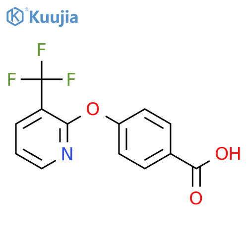 4-{[3-(Trifluoromethyl)pyridin-2-yl]oxy}benzoic acid structure