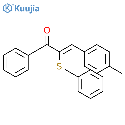 2-Propen-1-one, 3-(4-methylphenyl)-1-phenyl-2-(phenylthio)-, (2Z)- structure