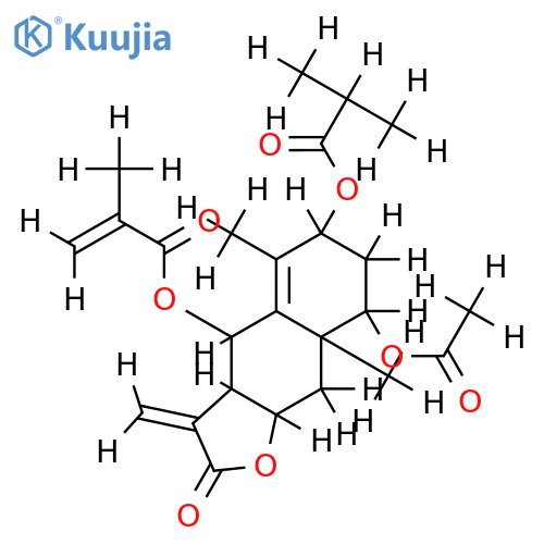 1alpha-Acetoxy-3beta-isobutyryloxy-6-O-methacryloylsteiractinolid structure