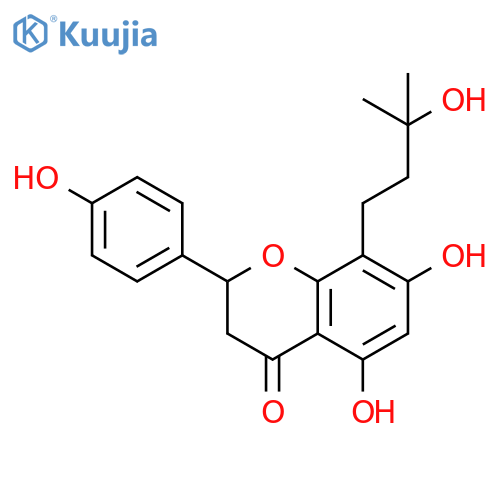 4',5,7-Trihydroxy-8-prenylflavanone; (S)-form, 2'',3''-Dihydro, 3''-hydroxy structure