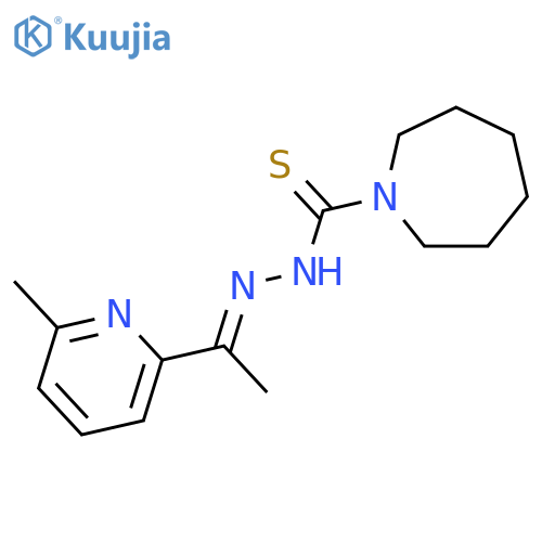 N-[(E)-1-(6-methylpyridin-2-yl)ethylideneamino]azepane-1-carbothioamide structure