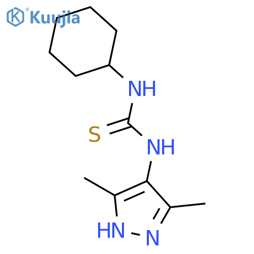 1-Cyclohexyl-3-(3,5-dimethyl-1H-pyrazol-4-yl)-thiourea structure