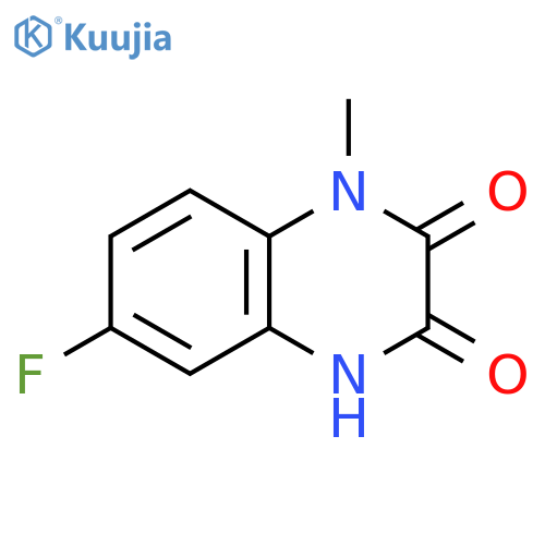 6-fluoro-1,4-dihydro-1-methyl-2,3-Quinoxalinedione structure