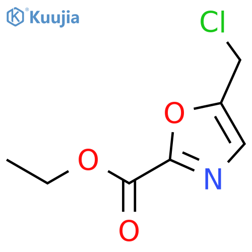 2-OXAZOLECARBOXYLIC ACID, 5-(CHLOROMETHYL)-, ETHYL ESTER structure