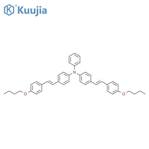 Benzenamine,4-[2-(4-butoxyphenyl)ethenyl]-N-[4-[2-(4-butoxyphenyl)ethenyl]phenyl]-N-phenyl- structure