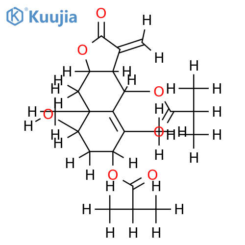 1alpha-Hydroxy-6-O-isobutyryl-3beta-isobutyryloxysteiractinolid structure