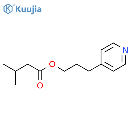 Butanoic acid, 3-methyl-, 3-(4-pyridinyl)propyl ester structure