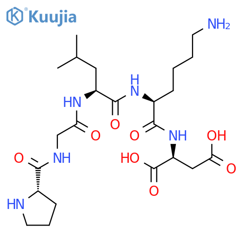 L-Aspartic acid, L-prolylglycyl-L-leucyl-L-lysyl- structure
