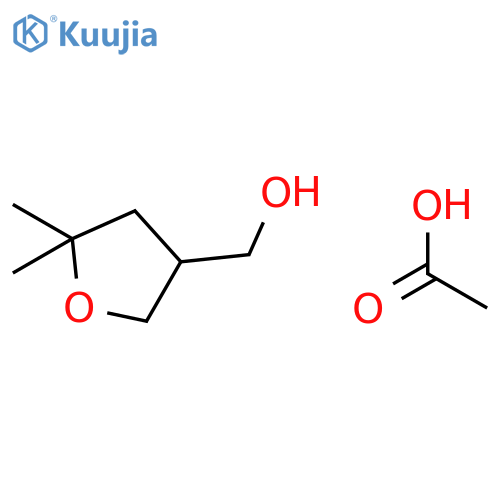 3-Furanmethanol, tetrahydro-5,5-dimethyl-, acetate structure