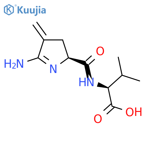 2-imino-3-methylene-5-L-(carboxy-L-valyl)pyrrolidine structure