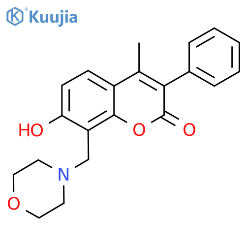 7-hydroxy-4-methyl-8-(morpholin-4-yl)methyl-3-phenyl-2H-chromen-2-one structure