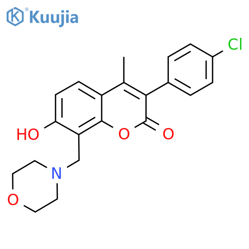 3-(4-chlorophenyl)-7-hydroxy-4-methyl-8-(morpholin-4-yl)methyl-2H-chromen-2-one structure