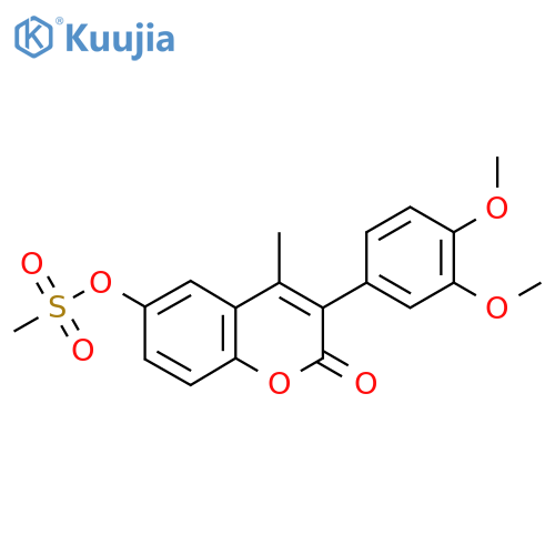3-(3,4-dimethoxyphenyl)-4-methyl-2-oxo-2H-chromen-6-yl methanesulfonate structure