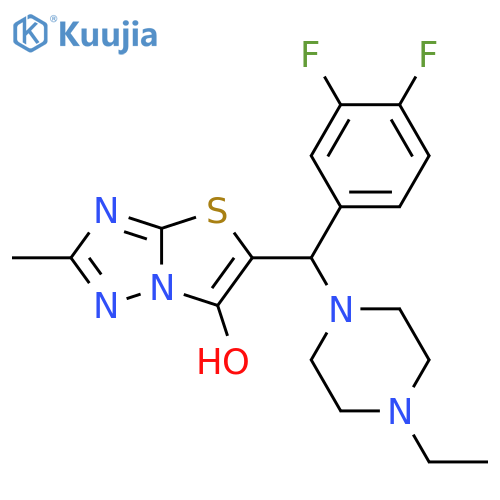 5-(3,4-difluorophenyl)(4-ethylpiperazin-1-yl)methyl-2-methyl-1,2,4triazolo3,2-b1,3thiazol-6-ol structure