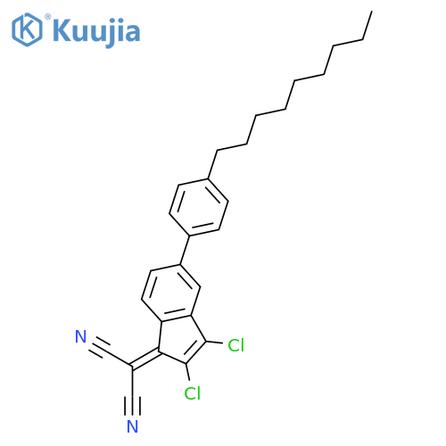 PROPANEDINITRILE, [2,3-DICHLORO-5-(4-NONYLPHENYL)-1H-INDEN-1-YLIDENE]- structure