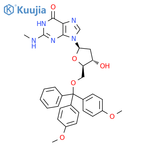 5’-O-(Dimethoxytrityl)-N2-methyl-2’-deoxy-guanosine structure