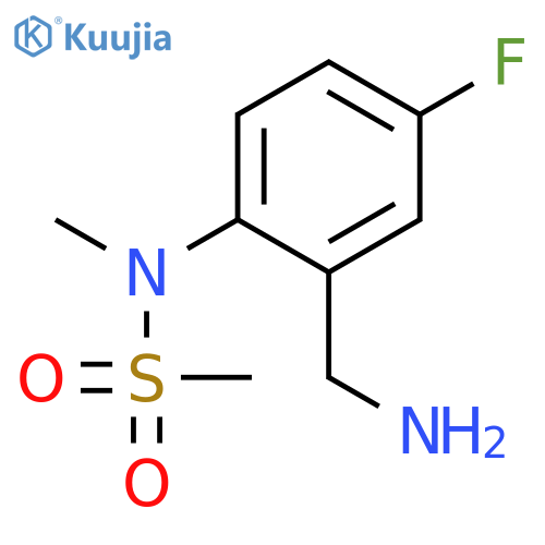 N-2-(aminomethyl)-4-fluorophenyl-N-methylmethanesulfonamide structure