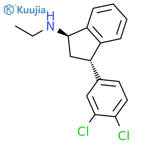 1H-INDEN-1-AMINE, 3-(3,4-DICHLOROPHENYL)-N-ETHYL-2,3-DIHYDRO-, TRANS- structure