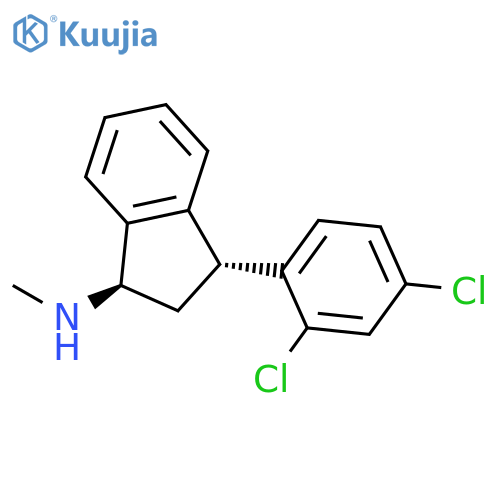 1H-Inden-1-amine, 3-(2,4-dichlorophenyl)-2,3-dihydro-N-methyl-, trans- structure
