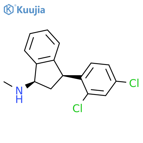 1H-Inden-1-amine, 3-(2,4-dichlorophenyl)-2,3-dihydro-N-methyl-, cis- structure