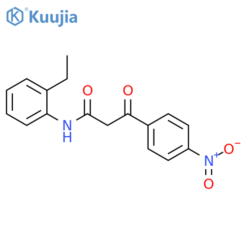 N-(2-ethylphenyl)-3-(4-nitrophenyl)-3-oxopropanamide structure