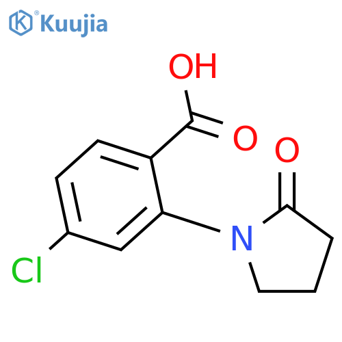 4-chloro-2-(2-oxopyrrolidin-1-yl)benzoic acid structure