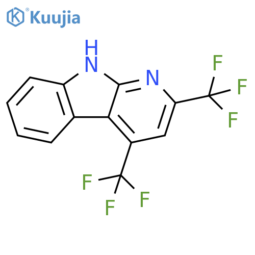 9H-Pyrido[2,3-b]indole, 2,4-bis(trifluoromethyl)- structure