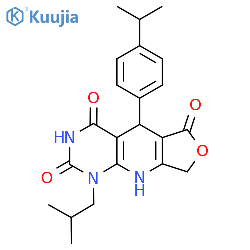 13-(2-methylpropyl)-8-4-(propan-2-yl)phenyl-5-oxa-2,11,13-triazatricyclo7.4.0.0^{3,7}trideca-1(9),3(7)-diene-6,10,12-trione structure