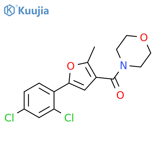 4-5-(2,4-dichlorophenyl)-2-methylfuran-3-carbonylmorpholine structure