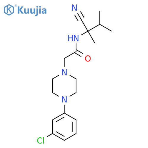 2-[4-(3-chlorophenyl)piperazin-1-yl]-N-(1-cyano-1,2-dimethylpropyl)acetamide structure