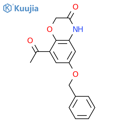 8-acetyl-6-(benzyloxy)-3,4-dihydro-2H-1,4-benzoxazin-3-one structure