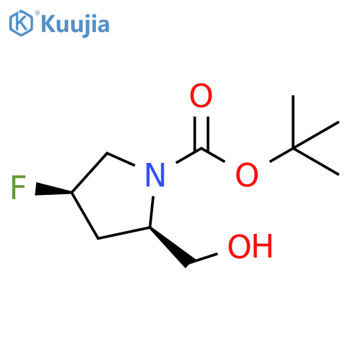 tert-butyl (2R,4R)-4-fluoro-2-(hydroxymethyl)pyrrolidine-1-carboxylate structure