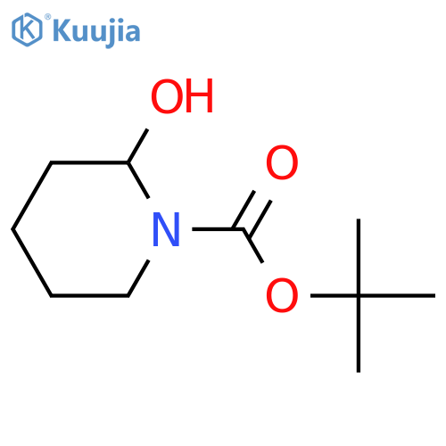 tert-butyl 2-hydroxypiperidine-1-carboxylate structure