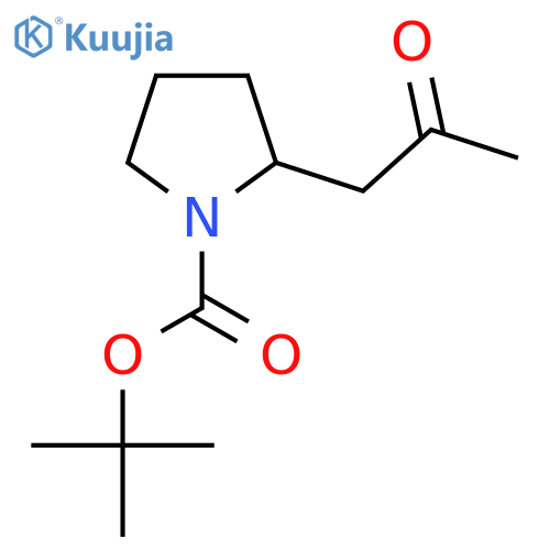 Tert-butyl 2-(2-oxopropyl)pyrrolidine-1-carboxylate structure