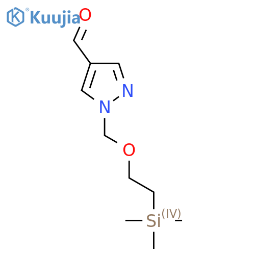 1-((2-(Trimethylsilyl)ethoxy)methyl)-1H-pyrazole-4-carbaldehyde structure