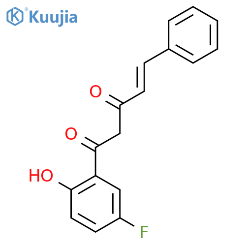 4-Pentene-1,3-dione, 1-(5-fluoro-2-hydroxyphenyl)-5-phenyl-, (4E)- structure